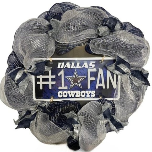 NFL DALLAS COWBOYS License Plate Wreath NWOT - Picture 1 of 12